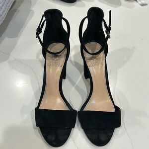 Vince Camuto black suede heels